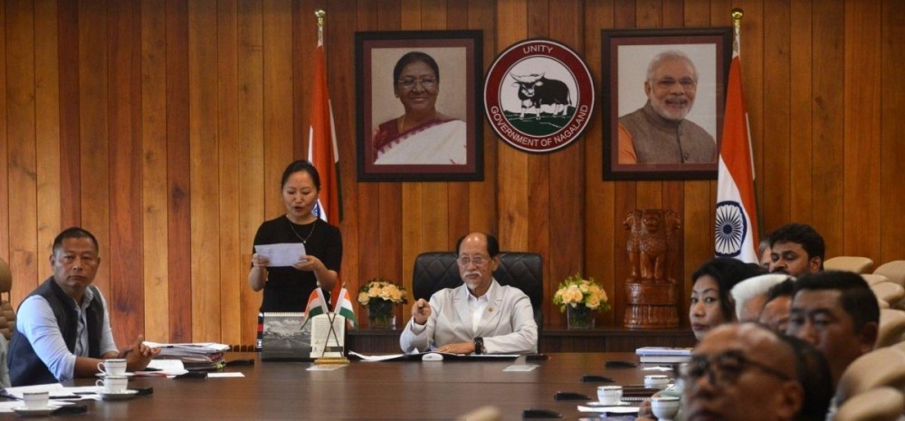 Chief Minister Dr Neiphiu Rio virtually laid foundation stones for nine LSCs across the state during an official launch event held at CMRC, Kohima on June 4. (DIPR Photo)